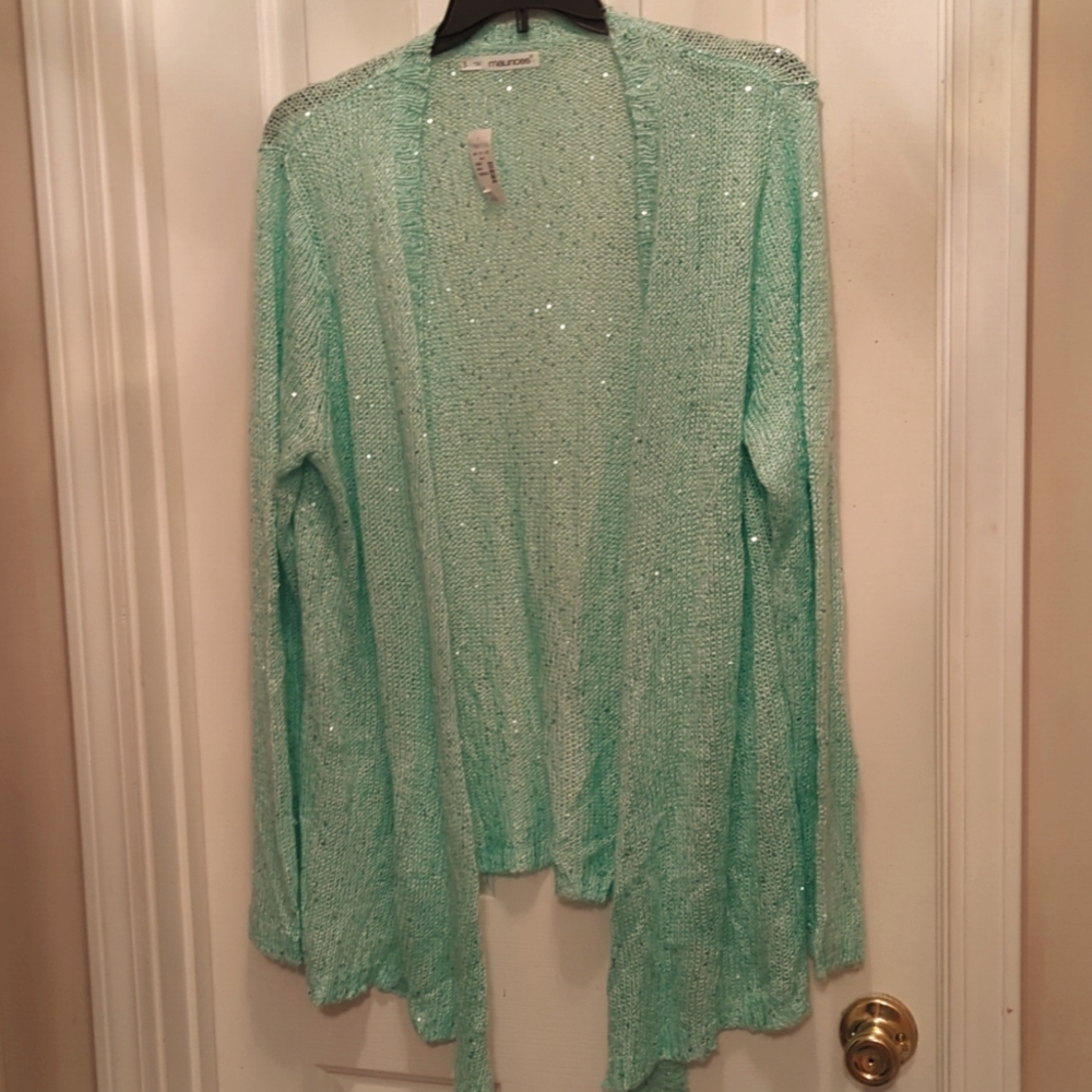 Maurice sparkly waterfall sweater